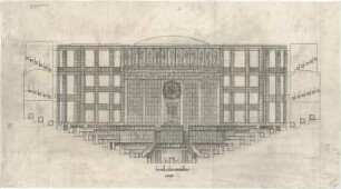 Fischer, Theodor; Genf (Schweiz); Völkerbundpalast - Versammlungssaal (Schnitt)