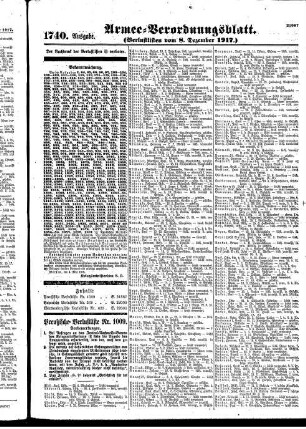 1740. Ausgabe. Samstag, 8. Dezember 1917
