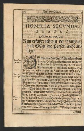 Homilia Secunda.