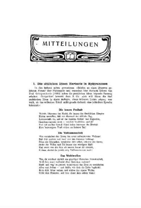 Die sittlichen Ideen Herbarts in Epigrammen