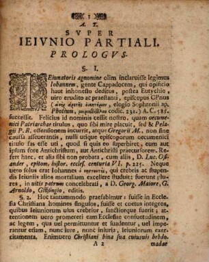 Ieiunium partiale exemplo Iohannis Baptistae