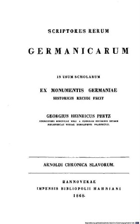 Arnoldi chronica Slavorum