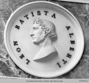 Porträtmedaillons der Akademiemitglieder : Leon Battista Alberti