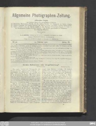 Nr. 30. 24. Oktober 1902. Jahrg. IX.