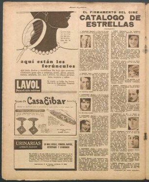 Catálogo de estrellas : El firmamento del cine