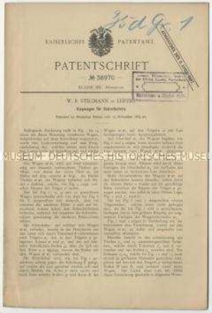 Patentschrift eines Kippwagens für Schrotleitern, Patent-Nr. 38970