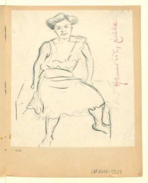 Frau im Unterkleid