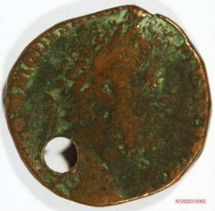 Römische Münze, Nominal Sesterz, Prägeherr Commodus, Prägeort Rom, Original