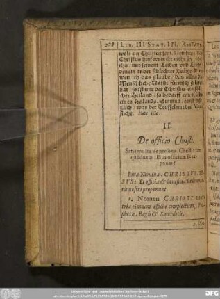 II. De officio Christi.
