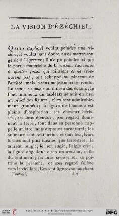La vision d'Ézéchiel