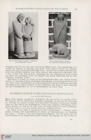 25: Bemerkenswerte Kapellenbauten Westfalens