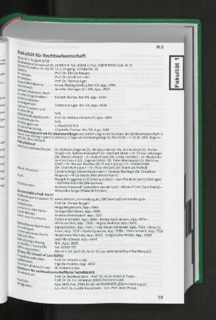 III.2 Fakultäten