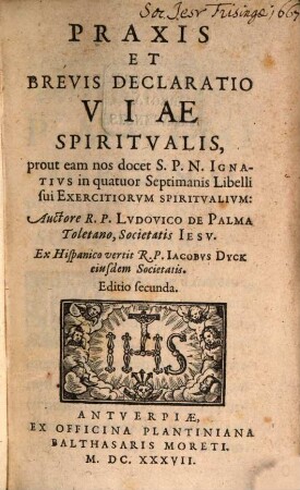 Praxis de brevis declaratio viae spiritualis