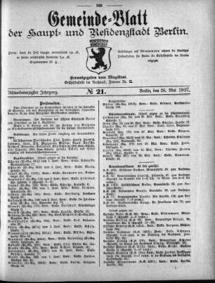 1907,21: No. 21, 26. Mai 1907