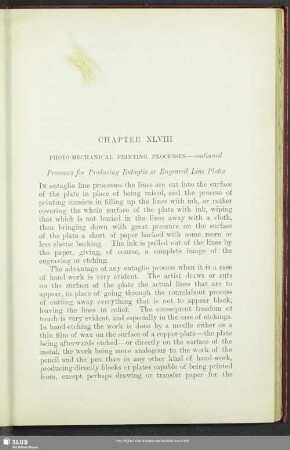 Chapter XLVIII Photo-Mechanical Printing Processes – continued
