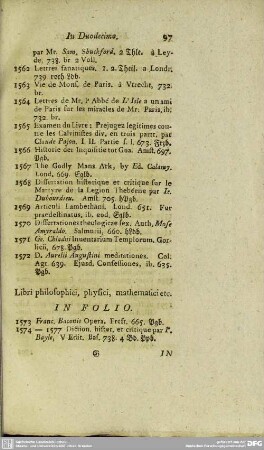 Libri philosophici, physici, mathematici etc.