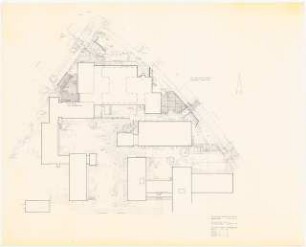 Heinrich-Hertz-Institut und Nachrichtentechnische Institute auf dem Gelände der Technischen Universität Berlin (Nordgelände): Heinrich-Hertz-Institut und umliegende Gebäude: Lageplan mit Gartenplan 1:200