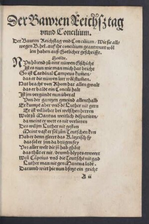 Der Bawren Reichßtag unnd Concilium.