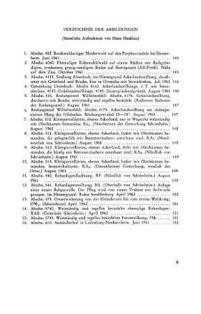 Verzeichnis der Abbildungen (Sämtliche Aufnahmen von Hans Hecklau)