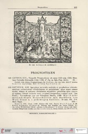 Prognostiken (Nr. 542 - 549)