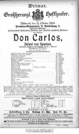 Don Carlos, Infant von Spanien
