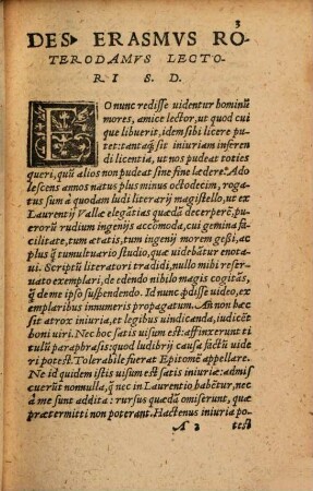 D. Erasmi Roterodami In Laurentii Vallae Elegantiarum Libros Epitome