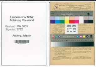 Entnazifizierung Johann Auberg , geb. 12.01.1897 (Kaufmaennischer Angestellter)