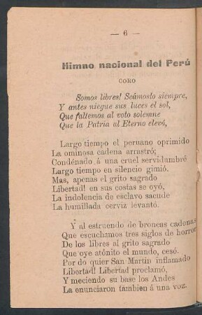 Himno nacional del Perú