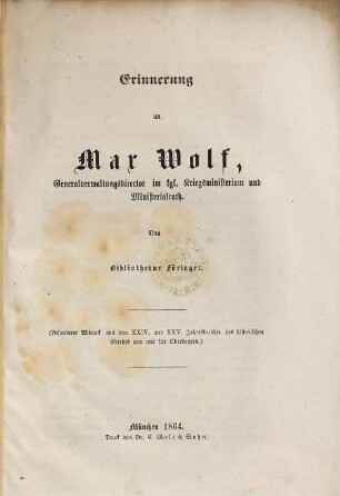 Erinnerung an Dr. Friedrich Kunstmann, königl. Universitätsprofessor : Von Dr. Ludwig Rockinger. (Besonderer Abdruck aus dem XXX. Jahresberichte des historischen Vereines von und für Oberbayern.)