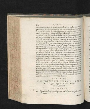 Caput III. De Potestate ferendi leges, aliisque, quae hinc pullulant, iuribus.