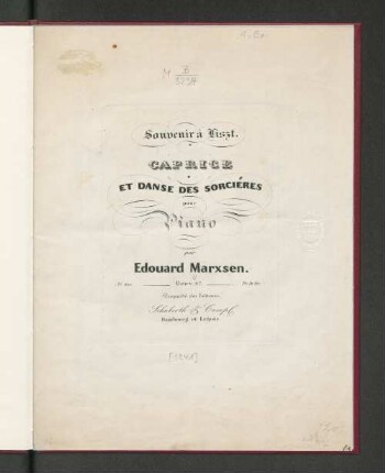 Caprice et danse des sorcières : pour piano ; Oeuv. 47