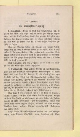 35. Lektion. Die Gerichtsverfassung