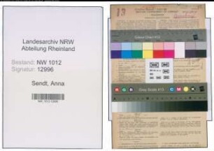 Entnazifizierung Anna Sendt , geb. 18.01.1896 (Musiklehrerin)