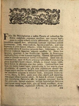 Diss. math. phys. de traiectoriis planetarum et cometarum