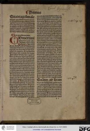 Quadragesimale Discipuli tot continens sermones quot dies quadragesima excepto sabbato pasche quo fieri sermones non solent...