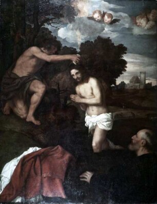 Die Taufe Christi mit Giovanni Ram als Stifter