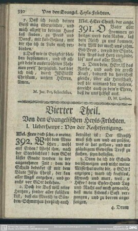 Vierter Theil. Von den Evangelischen Heyls-Früchten