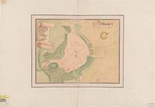 Plan von Schkeuditz, Handzeichnung, um 1750? : Schkeuditz. - [S.l.] , [um 1750?]. - 1 Kt. : Handzeichng. ; 41 x 32 cm
