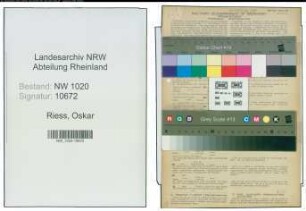 Entnazifizierung Oskar Riess , geb. 30.07.1895 (Vermoegensverwalter)