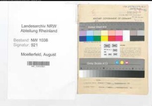 Entnazifizierung August Moellerfeld , geb. 12.07.1901 (Ingenieur)