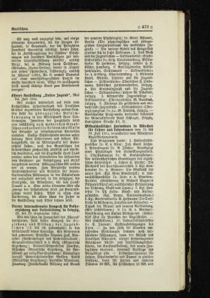 Vierter internationaler Kongreß für Volkserziehung und Volksbildung in Leipzig, 25. bis 29. September 1914