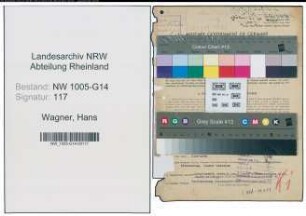 Entnazifizierung Hans Wagner , geb. 18.12.1883 (Betriebsleiter)