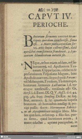 Caput IV. Perioche
