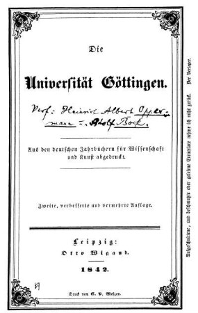 Die Universität Göttingen
