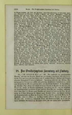 18. Das Großherzogthum Luxemburg mit Limburg