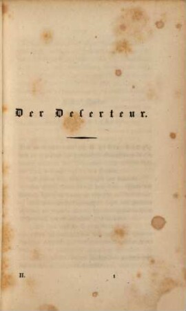 Cabanis : Roman in sechs Büchern, 2. Der Deserteur