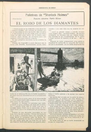 Folletines de "Sherlock Holmes" - Nuestro detective Martín Wilson - El robo de los diamantes - (Conclusión)
