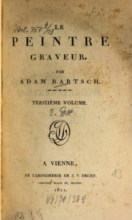 Le peintre graveur, 13. Les vieux maitres italiens