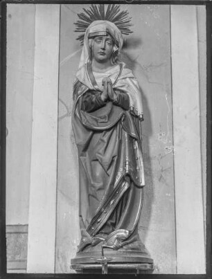 Spitalkirche, Figur am Hochaltar