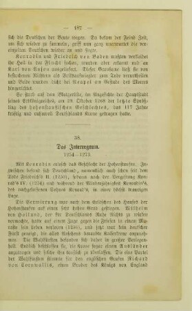 38. Das Interregnum. 1254 - 1273